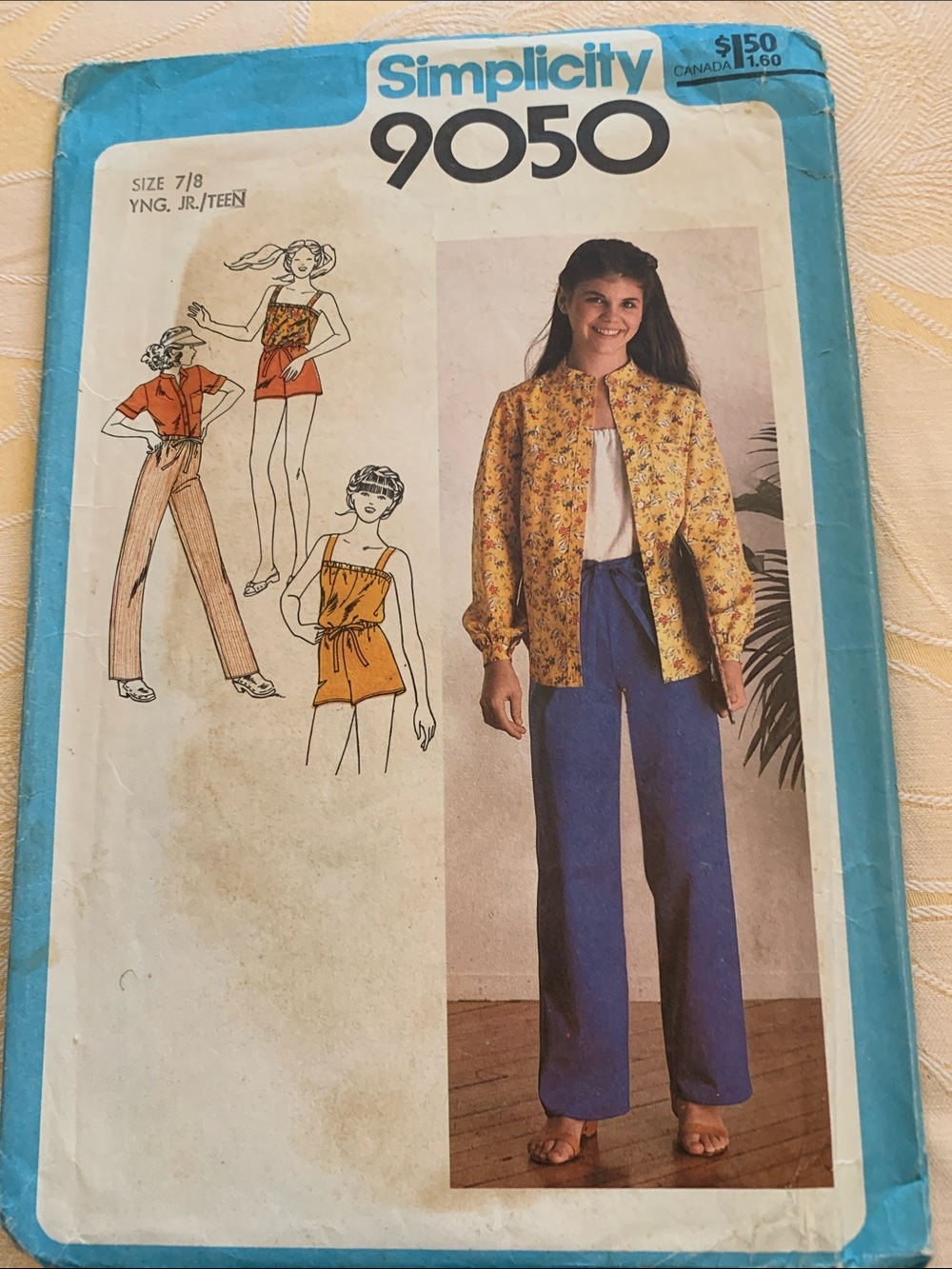 VINTAGE SIMPLICITY (young jr. /teen shirt camisole pant shorts CUT ((1979))